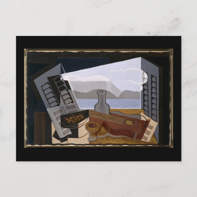 Postal Juan Gris La Ventana Abierta (Anverso)