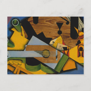 Postal Juan Gris - Todavía la vida con una guitarra