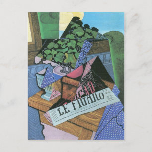 Postal Juan Gris - Vida fija con geranios
