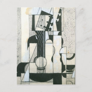 Postal Juan Gris - Vida fija con guitarra