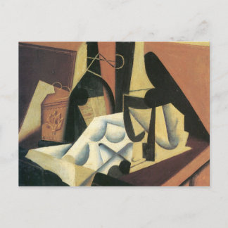 Postal Juan Gris - Vida fija con un mantel blanco