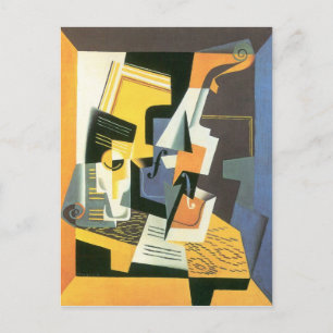 Postal Juan Gris - Violín y vidrio