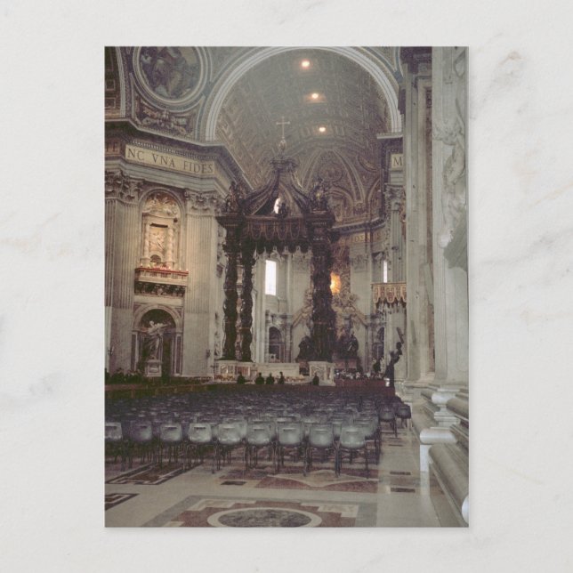 Postal Juan Pablo II en la galería de San Pedro (Anverso)