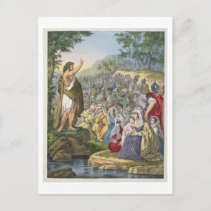 Postal Juan predicando en el salvaje, de un bíblico pri