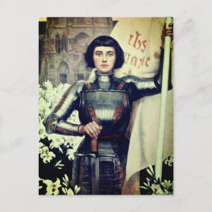 Postal Juana de Arco (ilustración de Albert Lynch)