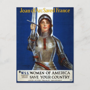 Postal Juana de Arco Salvó Francia