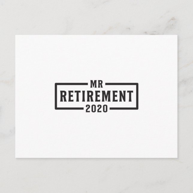 Postal Jubilación 2020 Jubilado Abuelo Regalo Idea (Anverso)