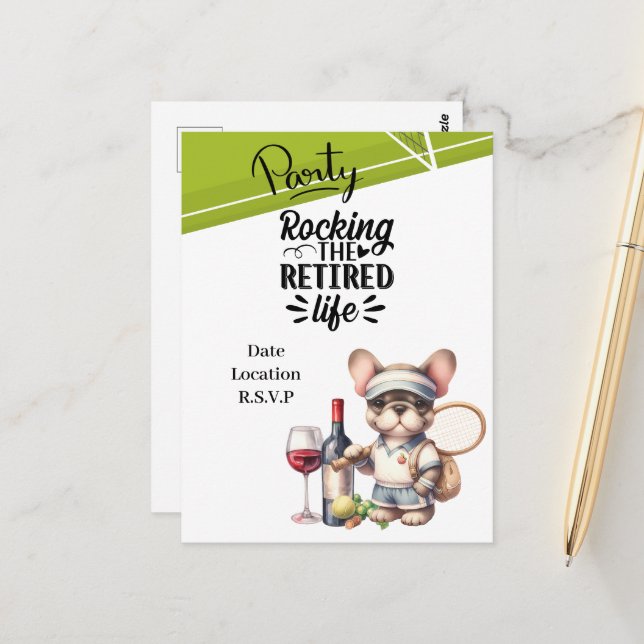 Postal Jubilación de tenis (Anverso/Reverso In Situ)