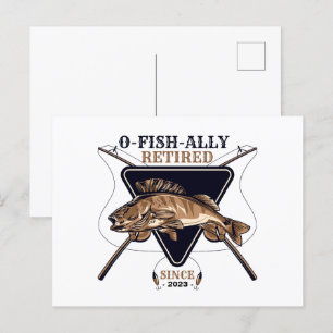 Postal Jubilación divertida y retirada por pesca personal