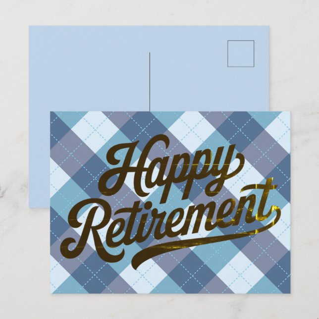Postal Jubilación Feliz Azul  (Anverso / Reverso)