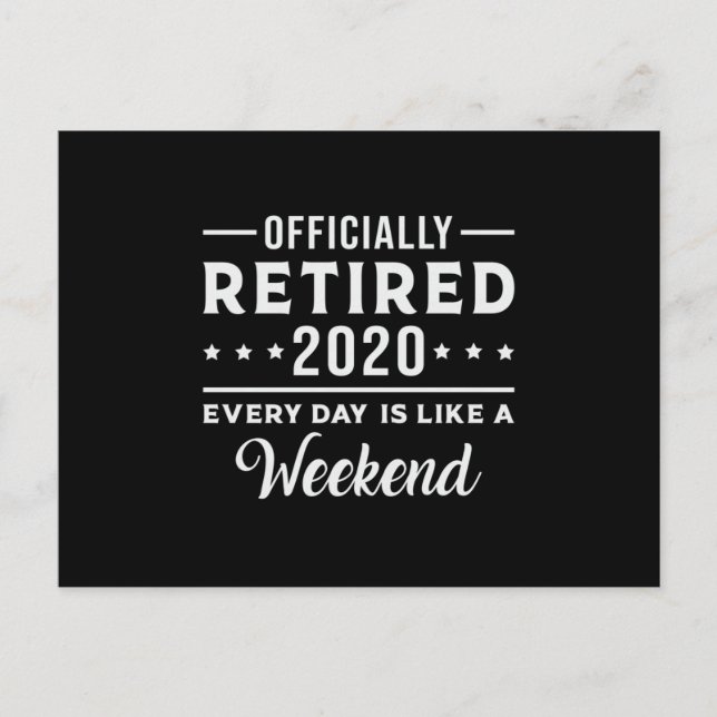 Postal Jubilación Jubilado 2020 Retirarse Abuelo Regalo D (Anverso)