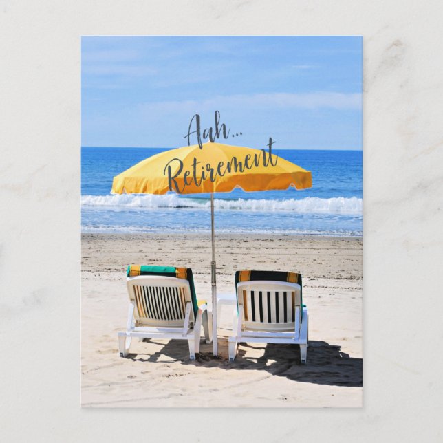 Postal Jubilación, un día en la playa (Anverso)