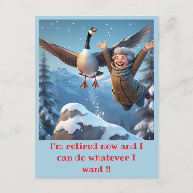 POSTAL " JUBILADA Y FELIZ " (Anverso)