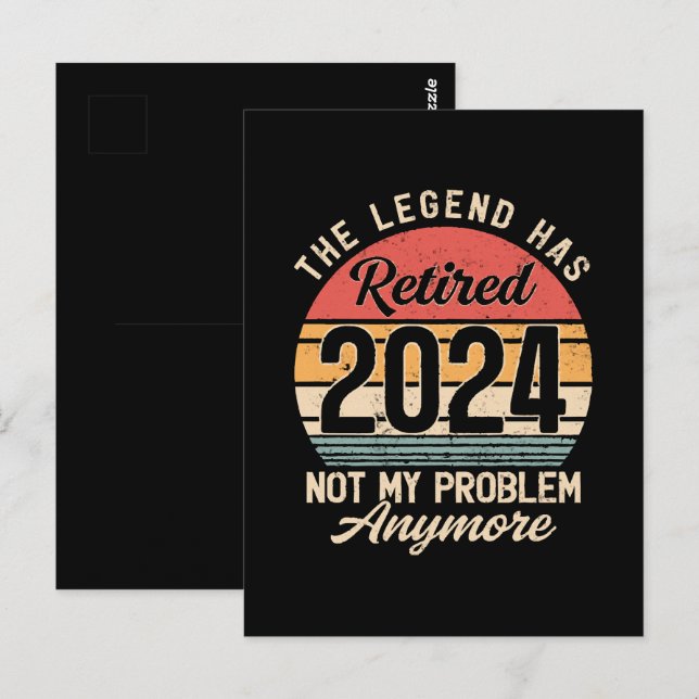 Postal Jubilado 2024 Ya No Es Mi Problema (Anverso / Reverso)