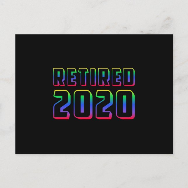 Postal Jubilado Jubilación 2020 Retirarse Abuelo Regalo D (Anverso)