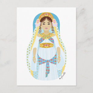 Postal judía, reina Esther Matryoshka