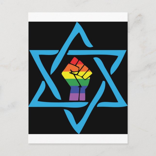 Postal Judío negro gay (Anverso)