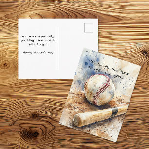 Postal Juega al béisbol el Día del Padre