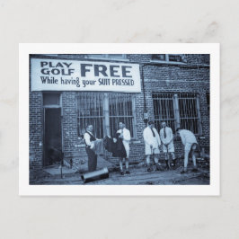 Postal Juega gratis al golf (al mismo tiempo que te presi