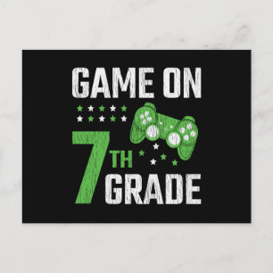 Postal Juego Activado Estudiante de 7º Grado Gamer Regres