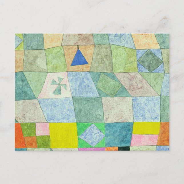 Postal Juego amistoso, 1933 por Paul Klee (Anverso)