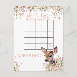 Postal Juego de Baby Shower Bosque del Ciervo