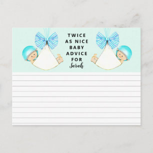 Postal Juego de Baby Shower Twins