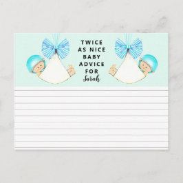 Postal Juego de Baby Shower Twins