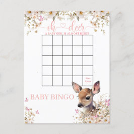 Postal Juego de Baby Shower Woodland Deer