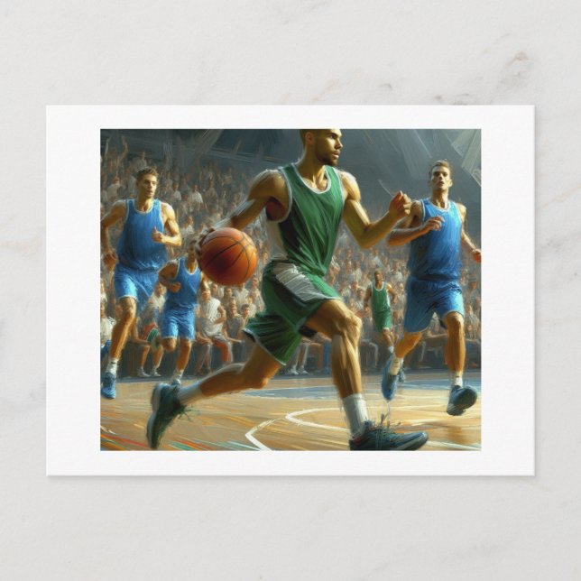 Postal Juego de baloncesto, (Anverso)