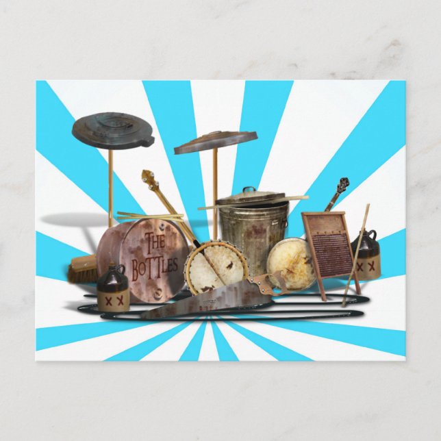 Postal Juego de banda de rock de cuello rojo (Anverso)