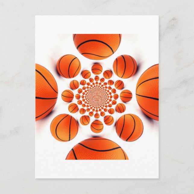 Postal Juego de básquetbol de campeones: Court Vision Kal (Anverso)