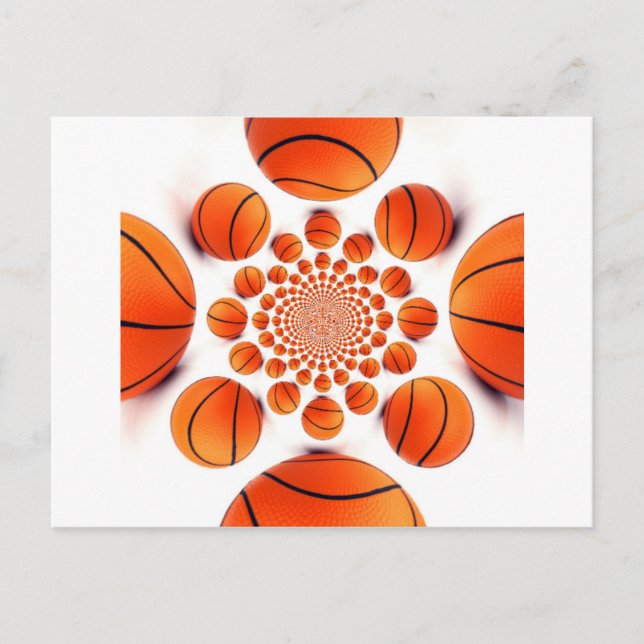 Postal Juego de básquetbol de campeones: Court Vision Kal (Anverso)