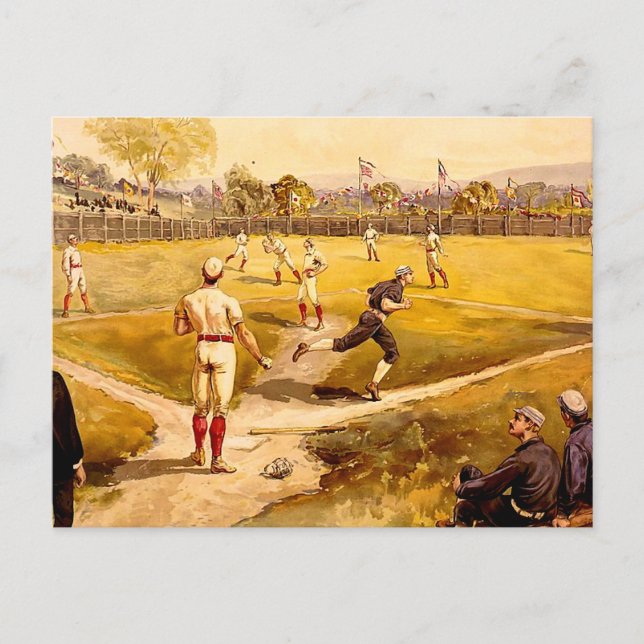 Postal Juego de béisbol vintage (Anverso)