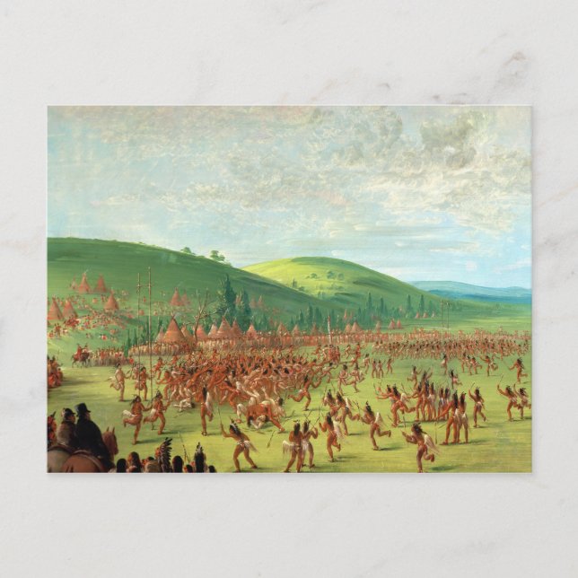 Postal Juego de bolas para indios (Anverso)