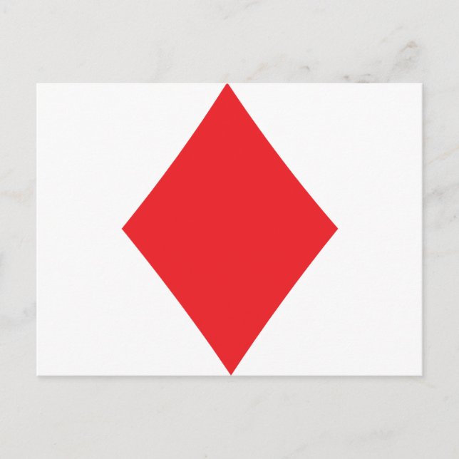 Postal Juego de cartas de diamante de póquer (Anverso)