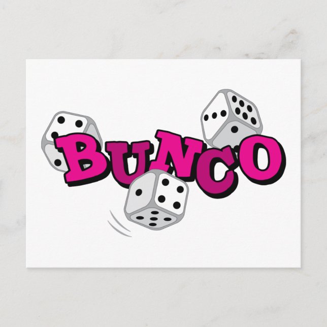 Postal Juego de dados Bunco (Anverso)
