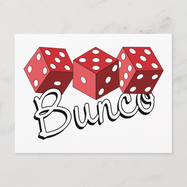 Postal Juego de dados Bunco (Anverso)