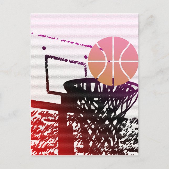 Postal Juego de entrenadores de la red de baloncesto de d (Anverso)