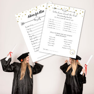 Postal Juego de fiesta de graduación, conoce al graduado 