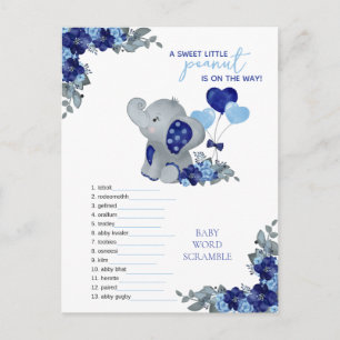 Postal Juego de la Ducha de Bebé del Niño Elefante