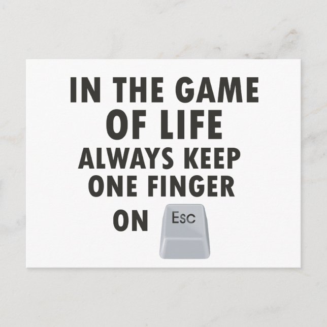 Postal Juego de la vida (Anverso)