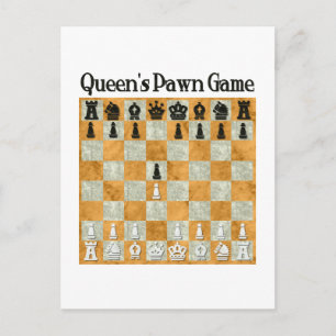 Postal Juego de peones de la reina