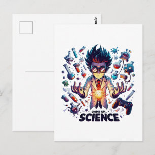 Postal Juego de Poción Química, Tema de Ciencia
