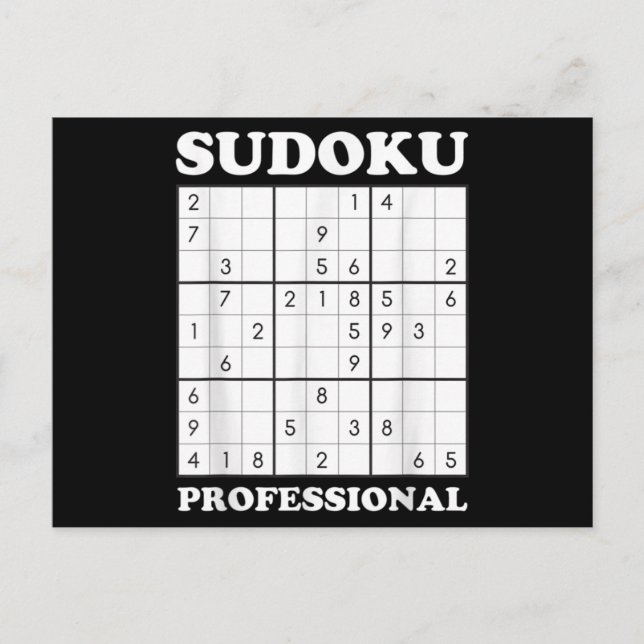 Postal Juego de rompecabezas de Sudoku Grafal de los aman (Anverso)