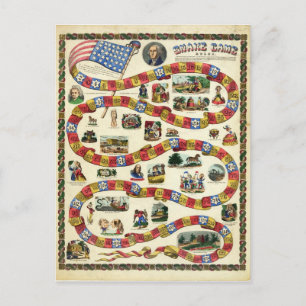 Postal Juego de serpientes del presidente George Washingt