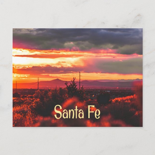 Postal Juego de Sol Santa Fe Nuevo México (Anverso)