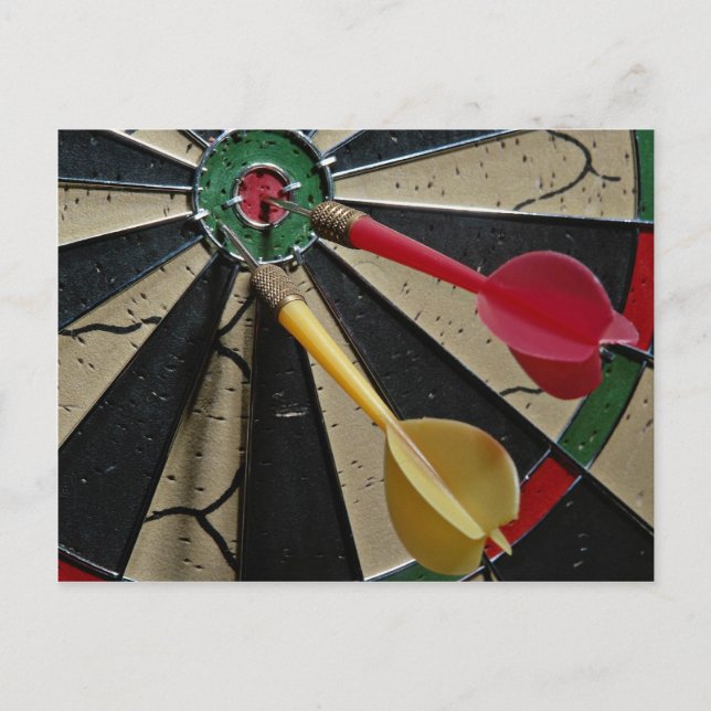 Postal Juego de tablero de Dart (Anverso)