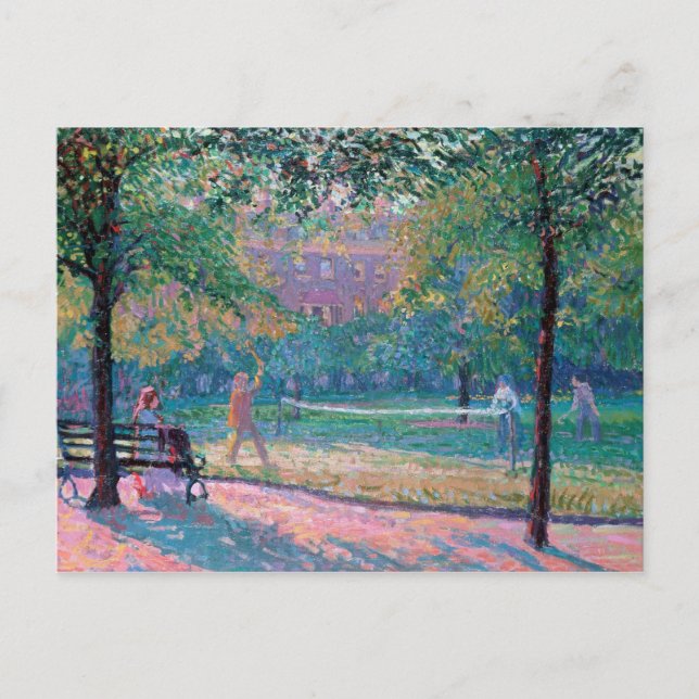 Postal Juego de tenis (Anverso)