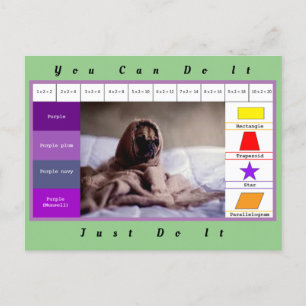 Postal Juego educativo divertido de perro